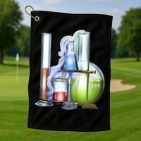 School Science Beakers Golf Towel thumb 1