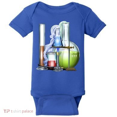 School Science Beakers Baby Bodysuit