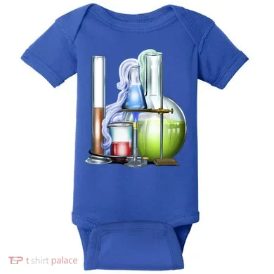 School Science Beakers Baby Bodysuit