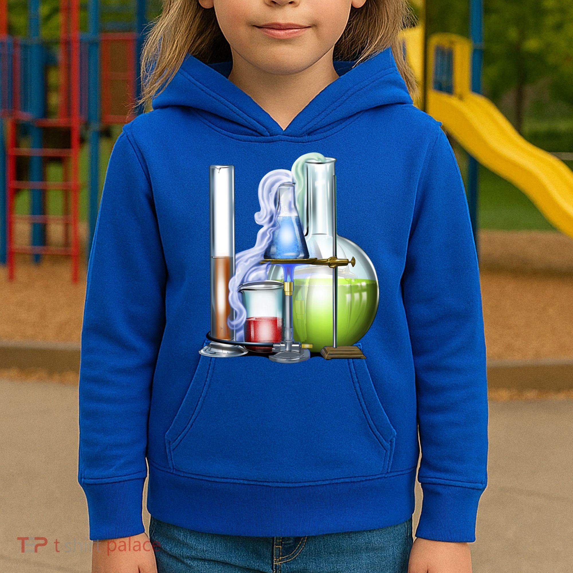 School Science Beakers Kids Hoodie