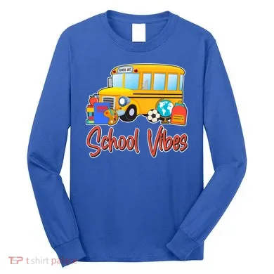 School Vibes Back to School Long Sleeve Shirt