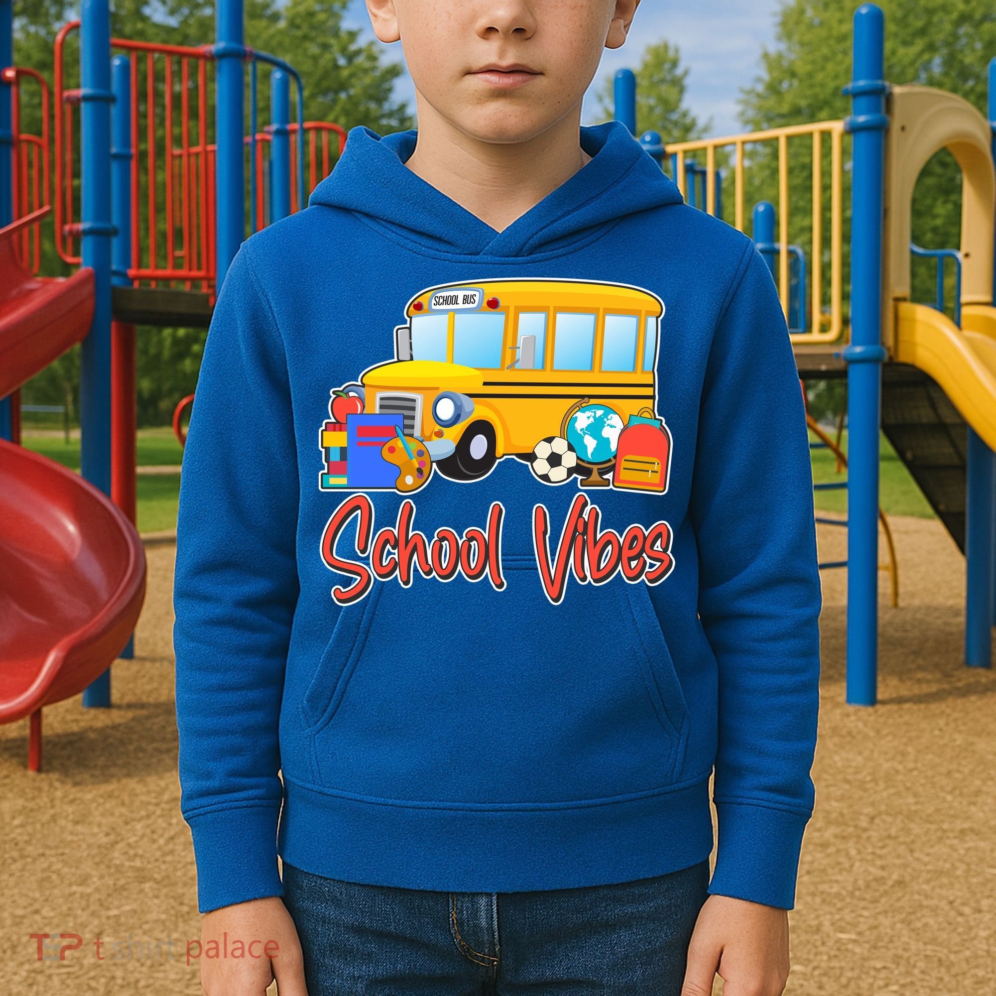 School Vibes Back to School Kids Hoodie