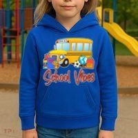 School Vibes Back to School Kids Hoodie thumb 3