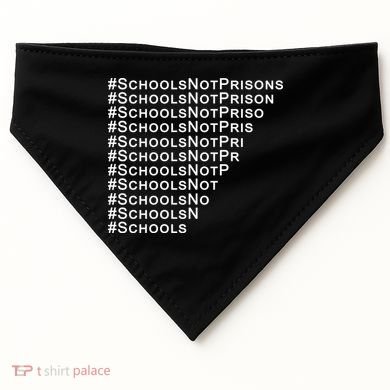 Schools Not Prisons USA-Made Doggie Bandana
