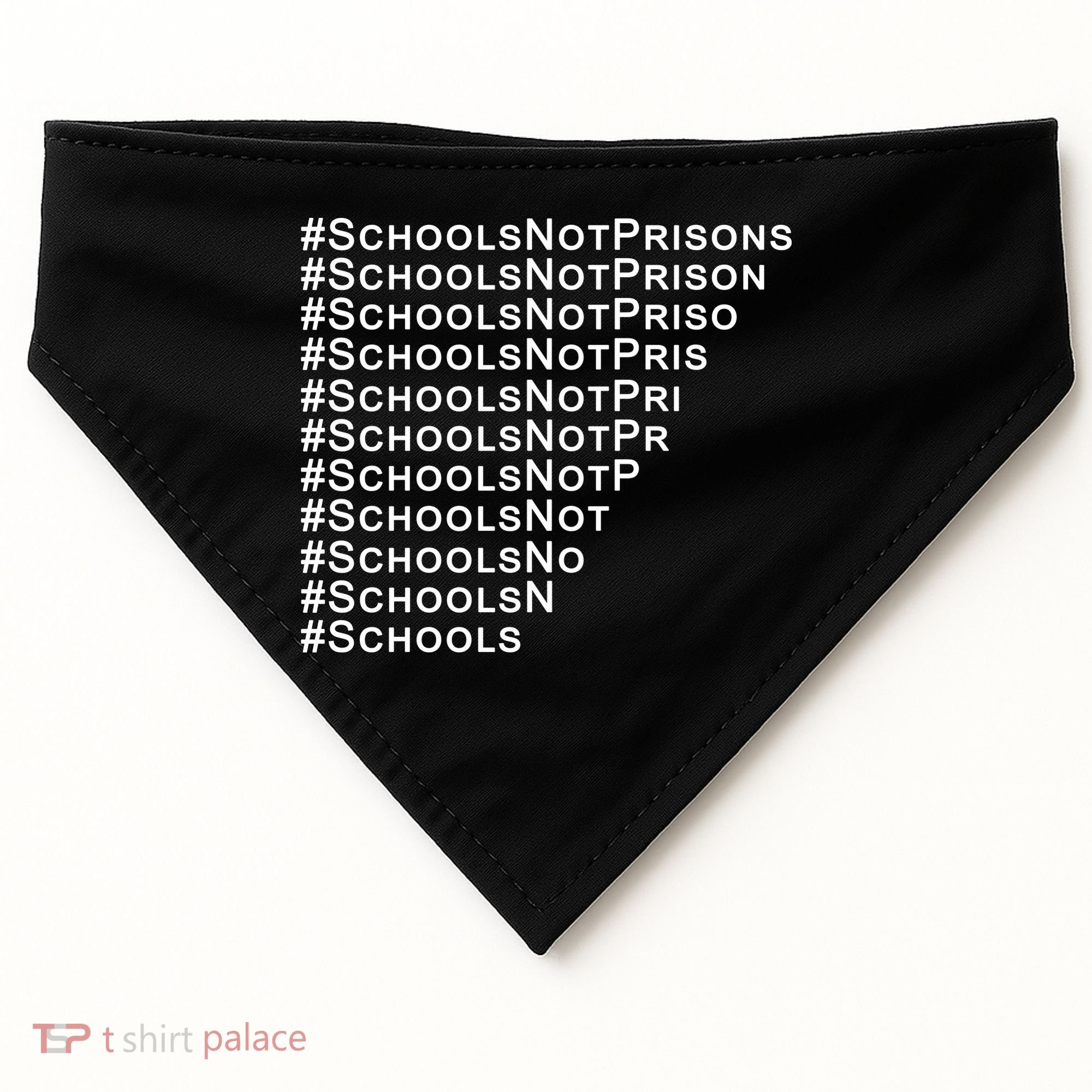 Schools Not Prisons USA-Made Doggie Bandana
