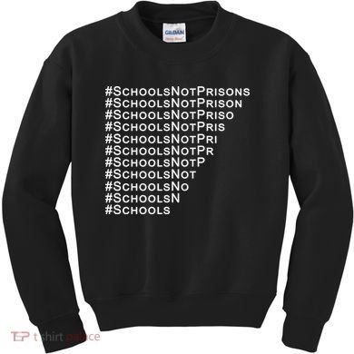 Schools Not Prisons Kids Sweatshirt