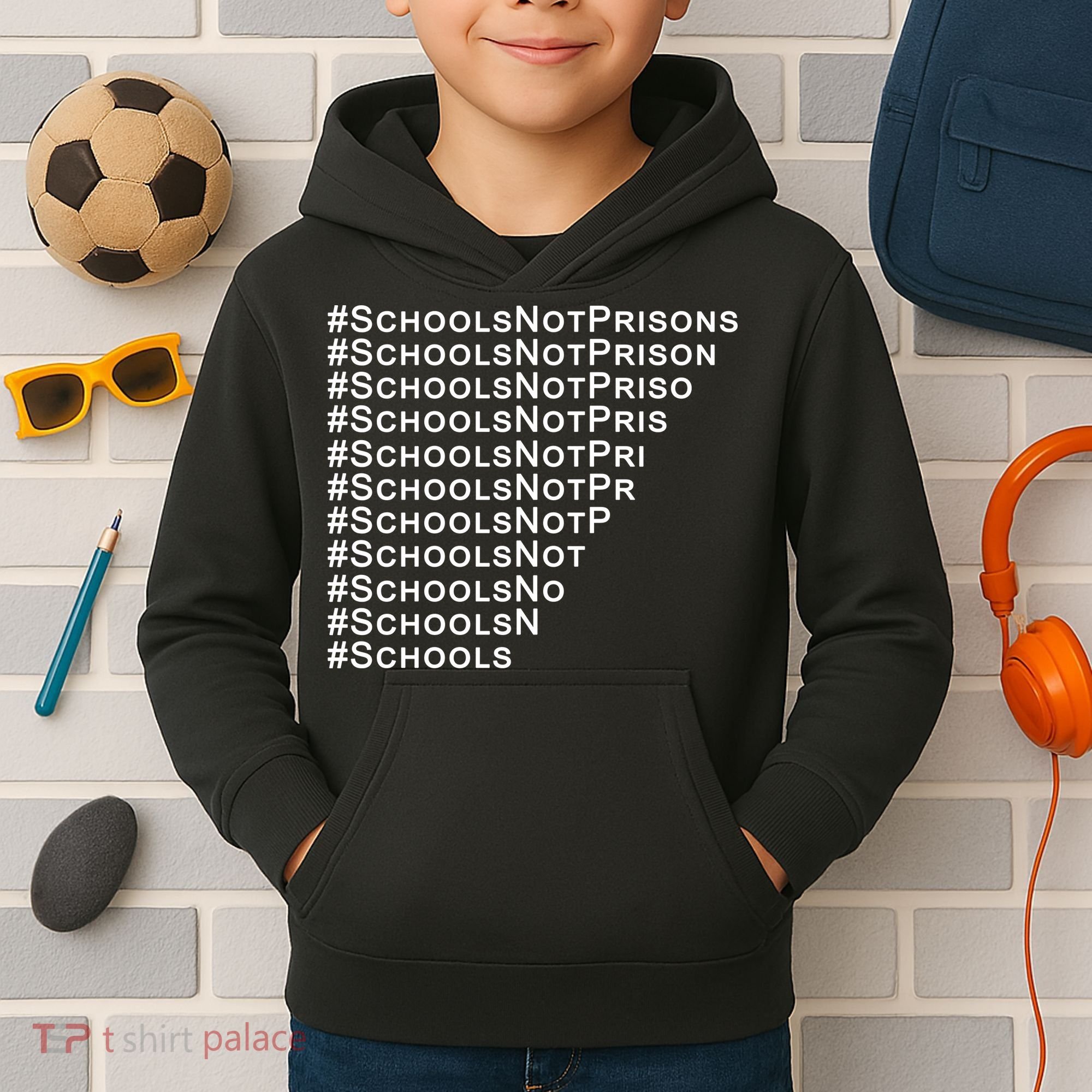 Schools Not Prisons Kids Hoodie