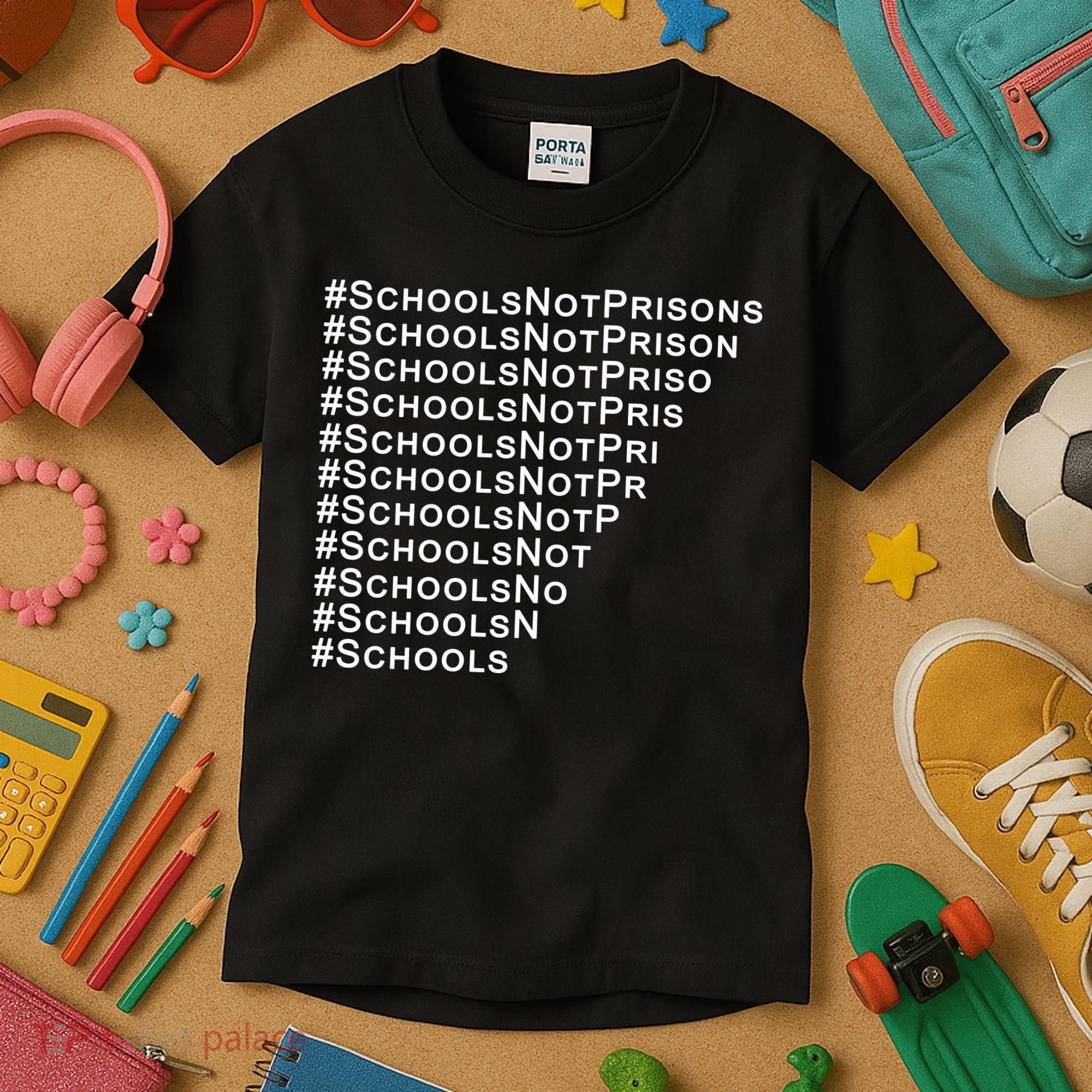 Schools Not Prisons Kids T-Shirt