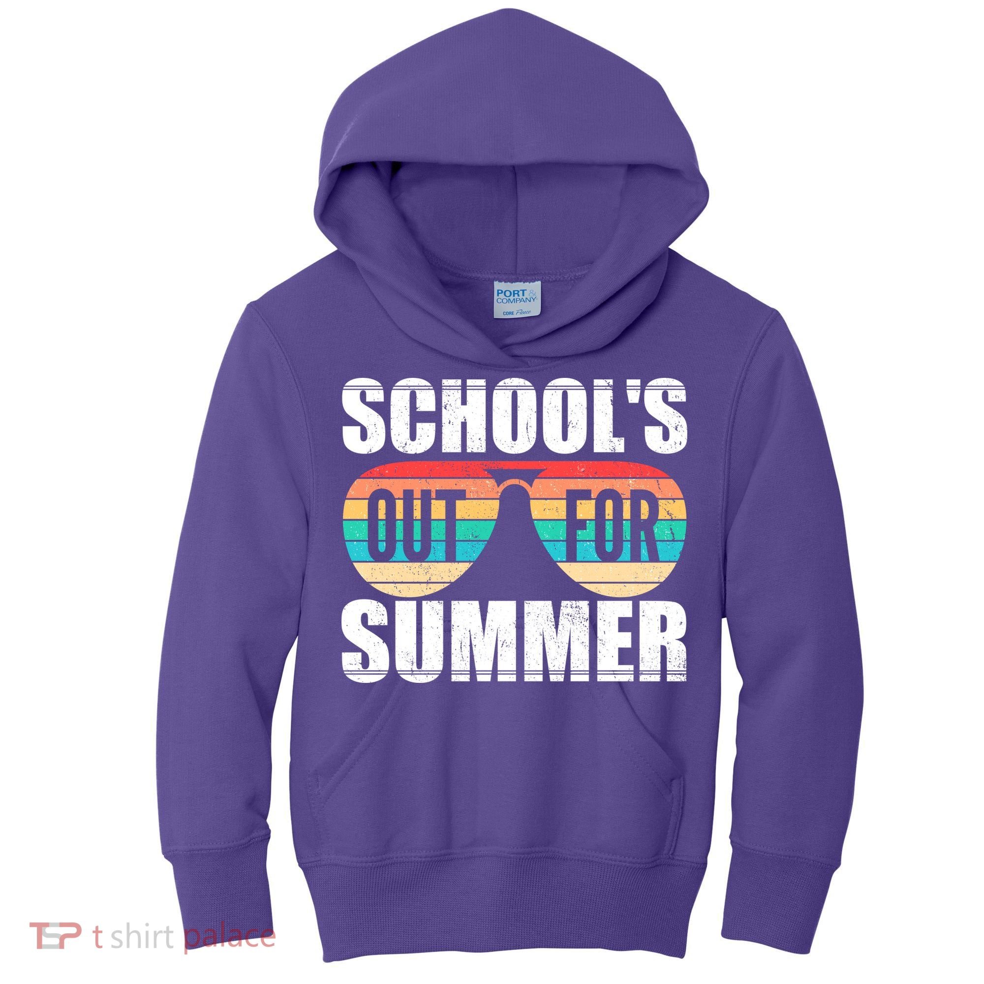 School's Out For Summer Shades Kids Hoodie