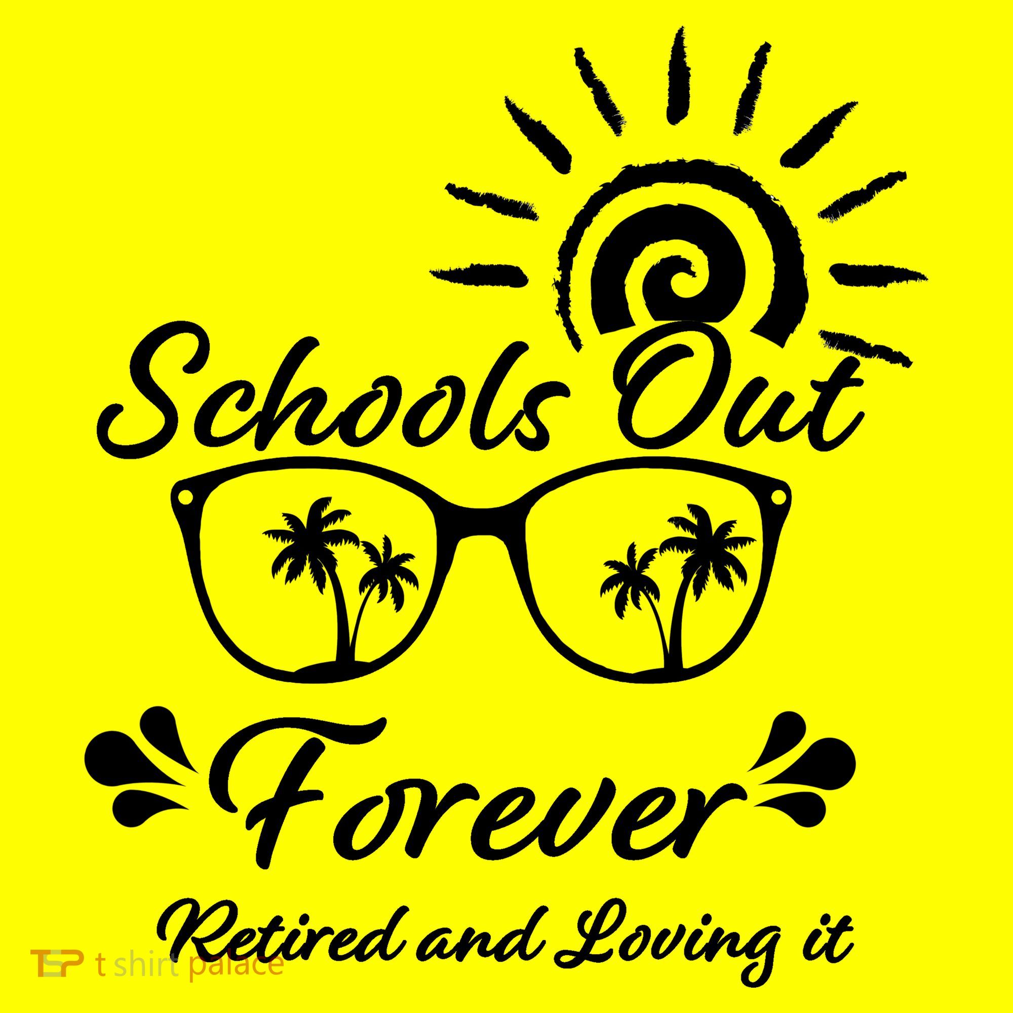 Schools Out Forever Retired & Loving It USA-Made Doggie Bandana