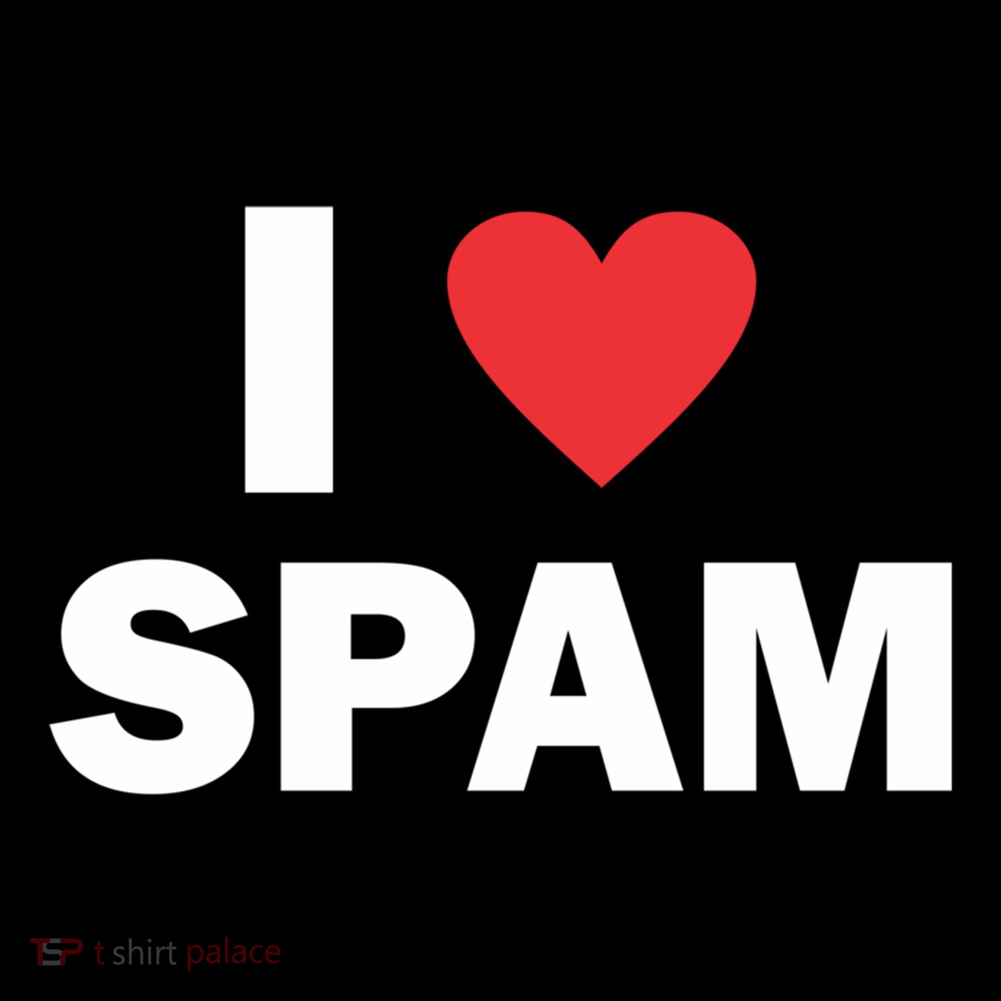 Spam Collection I Love Spam Gift Black Small USA-Made Doggie Bandana