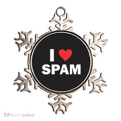 Spam Collection I Love Spam Gift Black Small Ornament