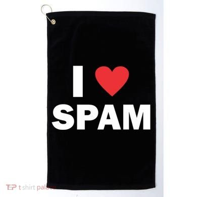 Spam Collection I Love Spam Gift Black Small Golf Towel