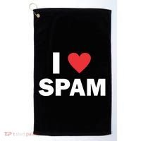 Spam Collection I Love Spam Gift Black Small Golf Towel thumb 0
