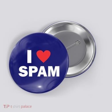Spam Collection I Love Spam Gift Black Small Button