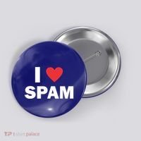 Spam Collection I Love Spam Gift Black Small Button thumb 0
