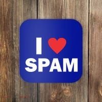 Spam Collection I Love Spam Gift Black Small Coaster thumb 0