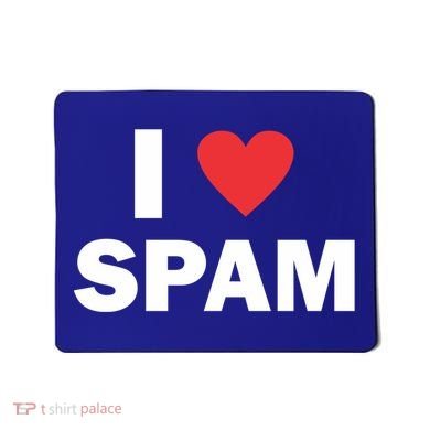 Spam Collection I Love Spam Gift Black Small Mousepad