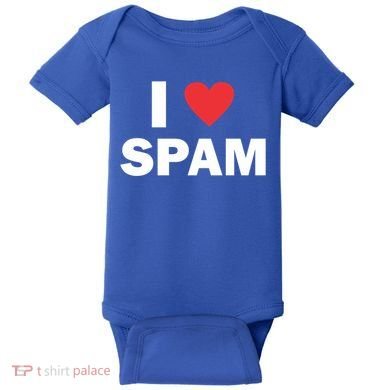 Spam Collection I Love Spam Gift Black Small Baby Bodysuit