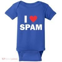 Spam Collection I Love Spam Gift Black Small Baby Bodysuit thumb 0