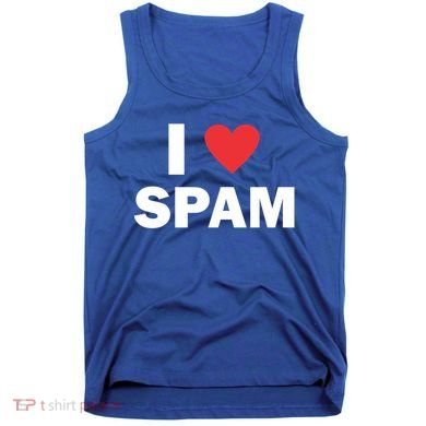 Spam Collection I Love Spam Gift Black Small Tank Top