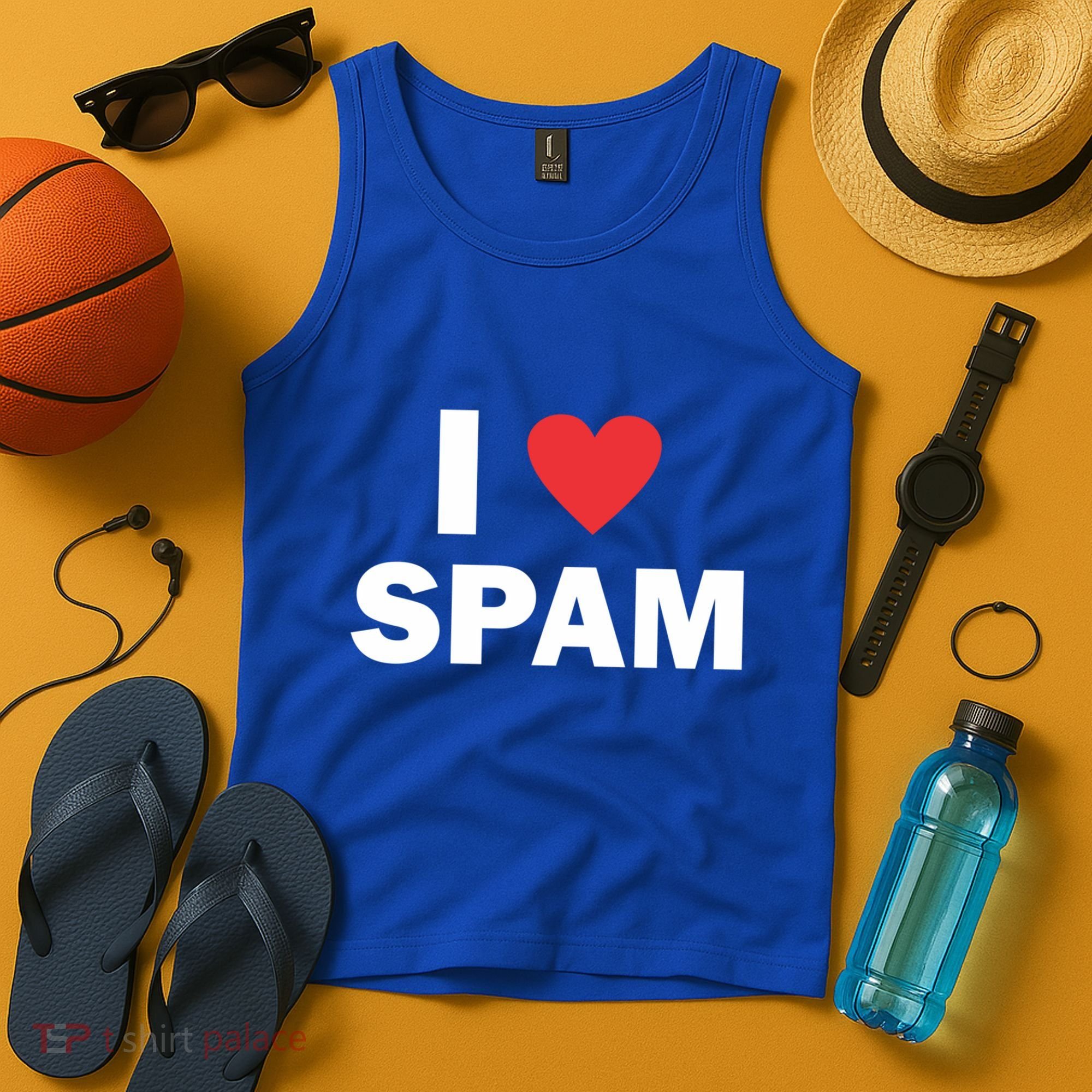 Spam Collection I Love Spam Gift Black Small Tank Top