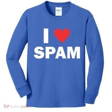 Spam Collection I Love Spam Gift Black Small Kids Long Sleeve Shirt
