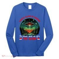 Santa Claus Is Coming To Town And So Are The Aliens Gift Long Sleeve Shirt thumb 0