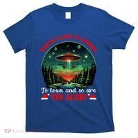 Santa Claus Is Coming To Town And So Are The Aliens Gift T-Shirt thumb 0