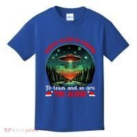 Santa Claus Is Coming To Town And So Are The Aliens Gift Kids T-Shirt thumb 0