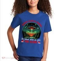Santa Claus Is Coming To Town And So Are The Aliens Gift Kids T-Shirt thumb 2