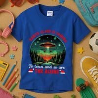 Santa Claus Is Coming To Town And So Are The Aliens Gift Kids T-Shirt thumb 3
