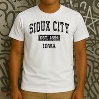 Sioux City Iowa IA Vintage Sports Print T-Shirt thumb 3