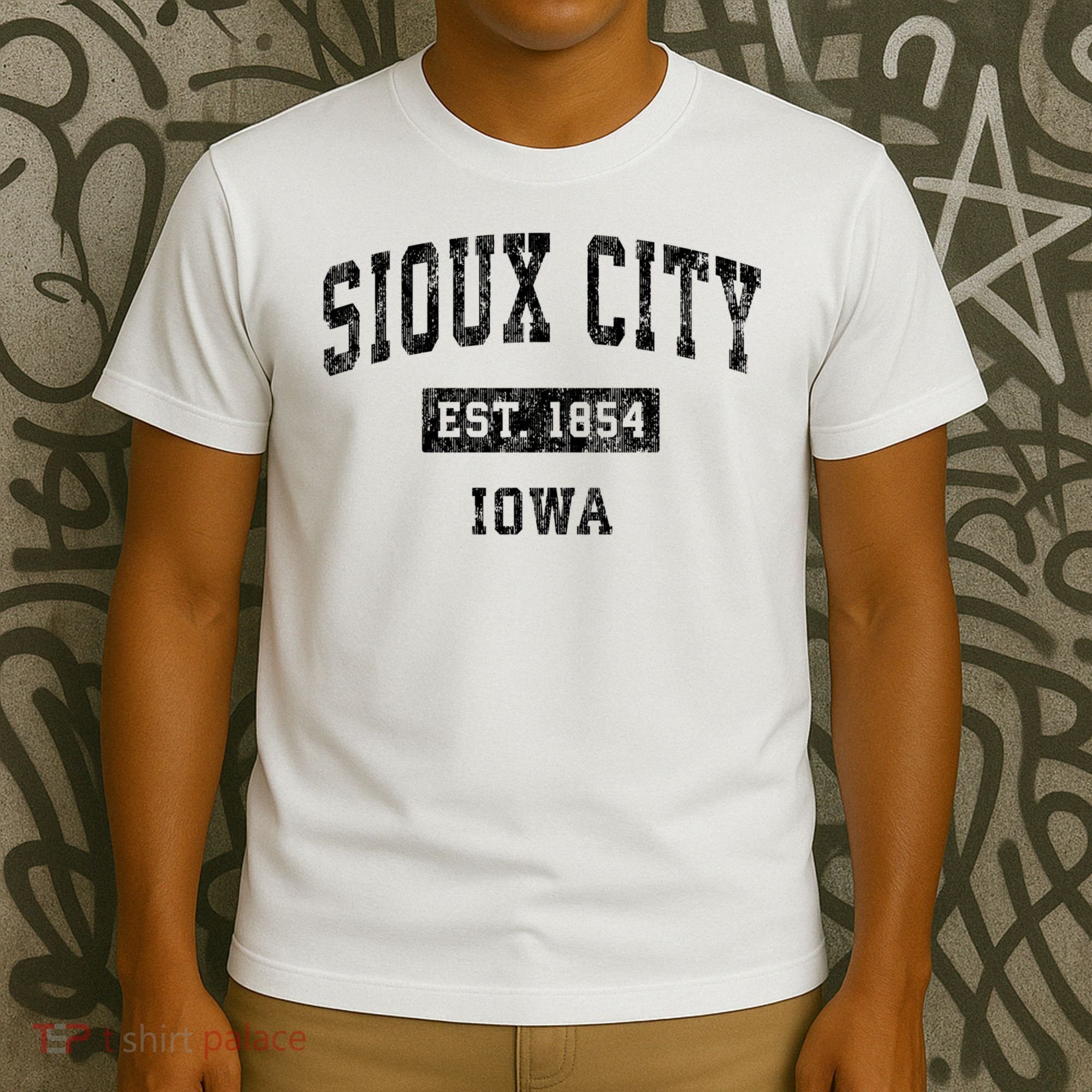 Sioux City Iowa IA Vintage Sports Print T-Shirt