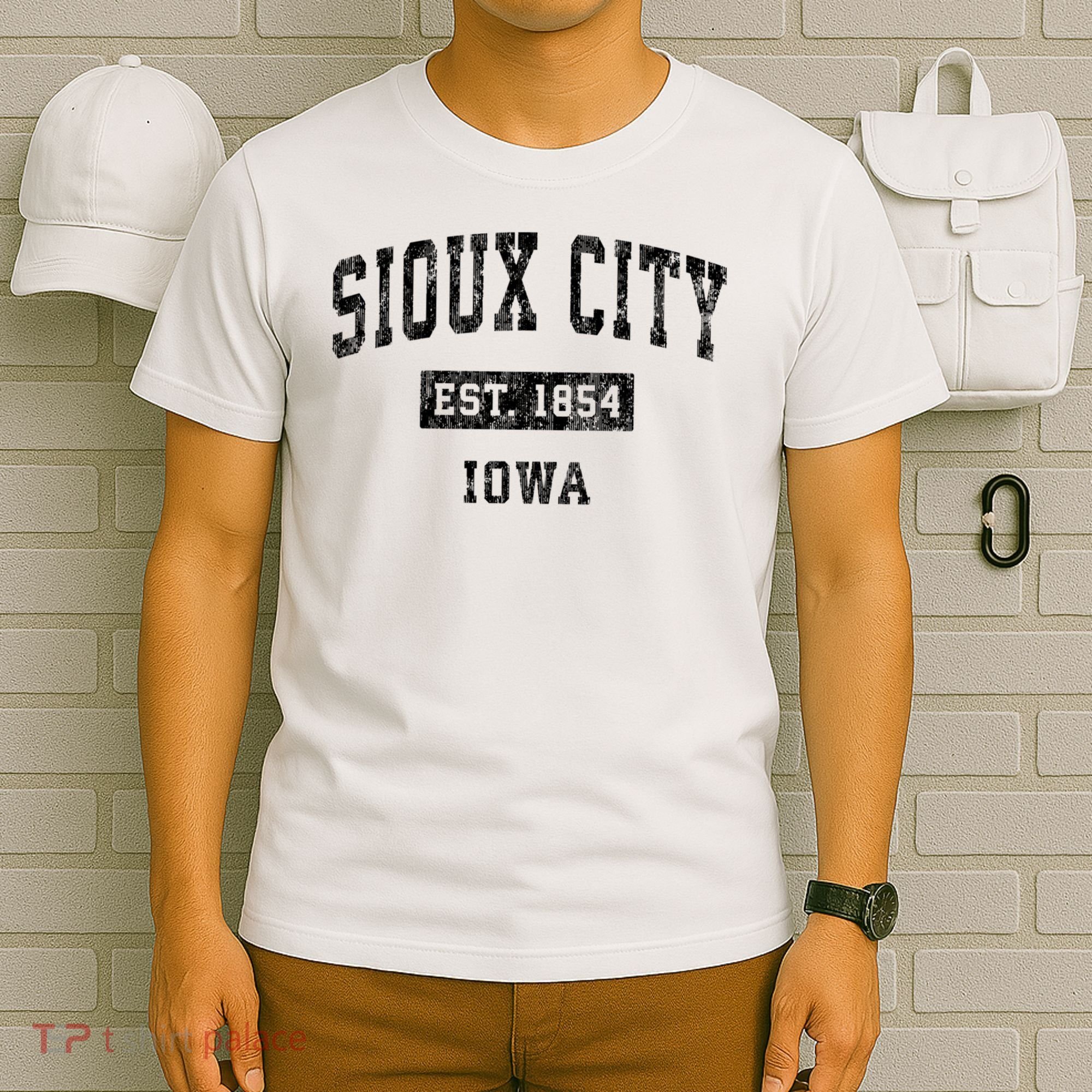 Sioux City Iowa IA Vintage Sports Print T-Shirt