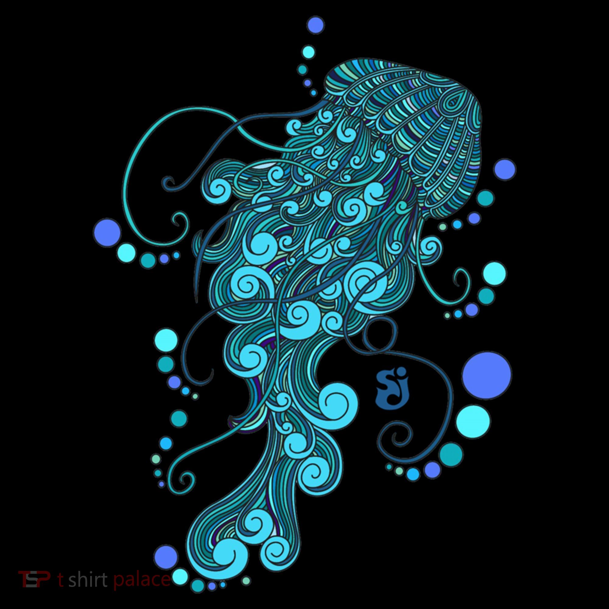 String Cheese Incident Jelly Fish Women's Tri-Blend 3/4-Sleeve Raglan Shirt