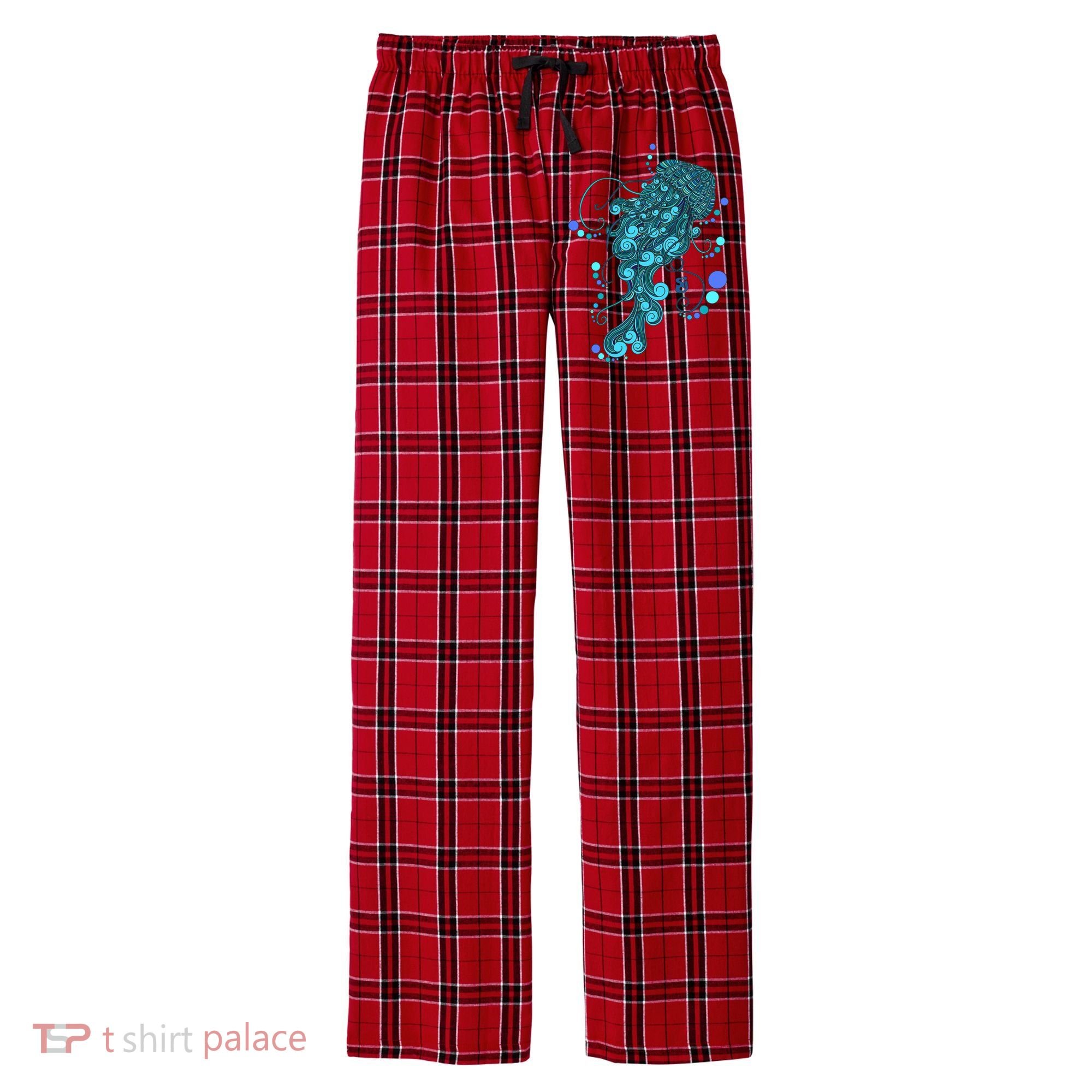 String Cheese Incident Jelly Fish Men's Flannel Plaid Pajama Pants