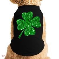 Sparkle Clover Irish Shirt For St Patricks &Amp; Pattys Day Doggie Tank thumb 0
