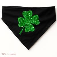 Sparkle Clover Irish Shirt For St Patricks &Amp; Pattys Day USA-Made Doggie Bandana thumb 0