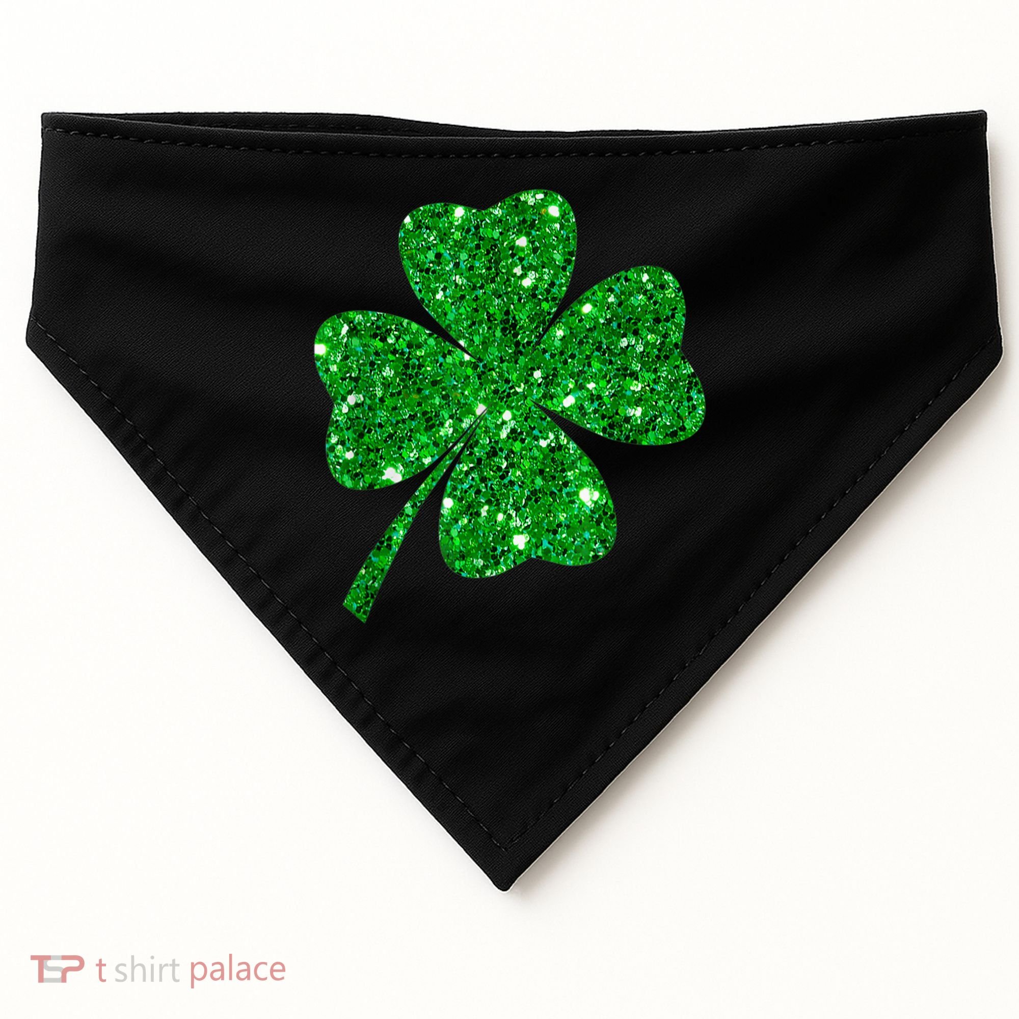 Sparkle Clover Irish Shirt For St Patricks &Amp; Pattys Day USA-Made Doggie Bandana