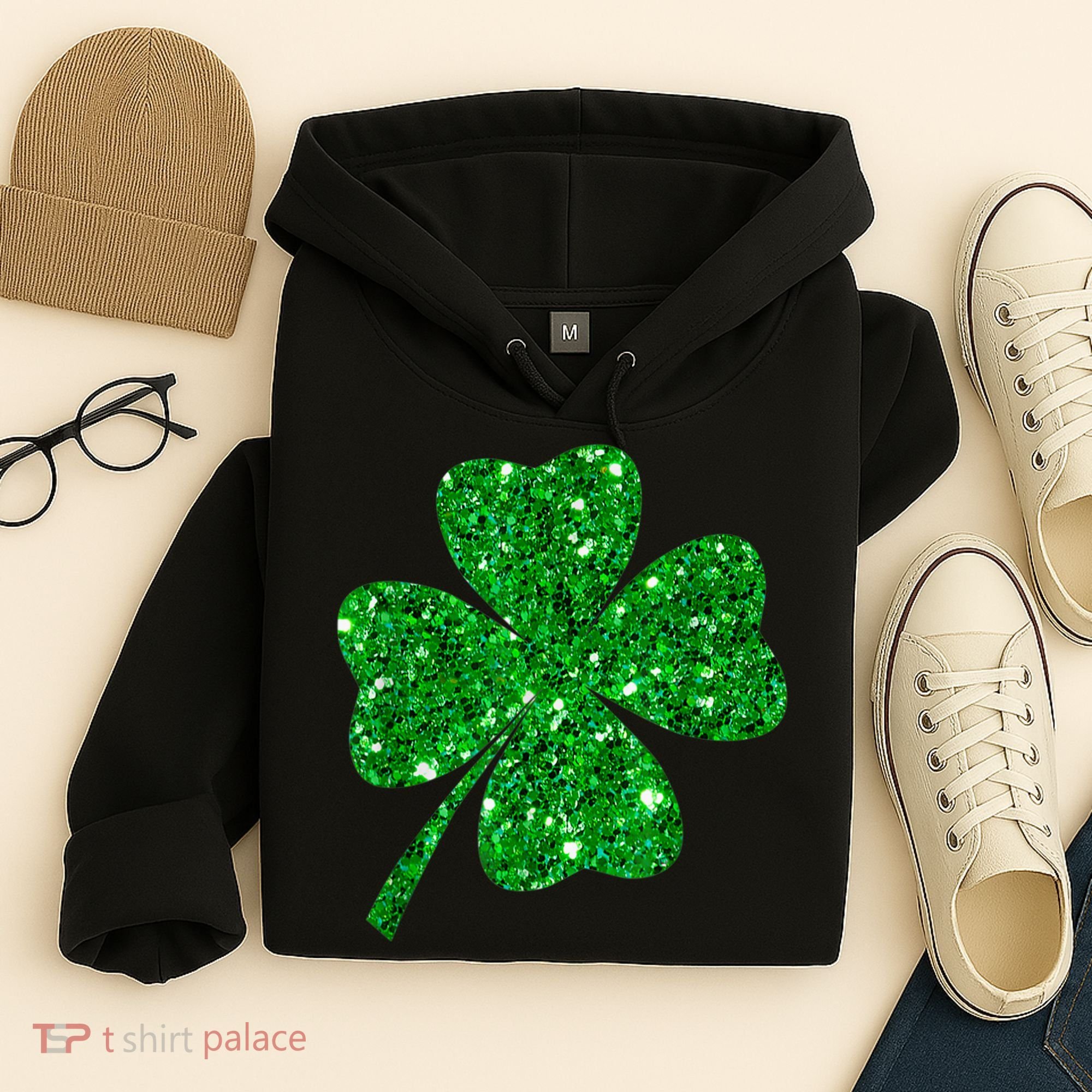 Sparkle Clover Irish Shirt For St Patricks &Amp; Pattys Day Hoodie