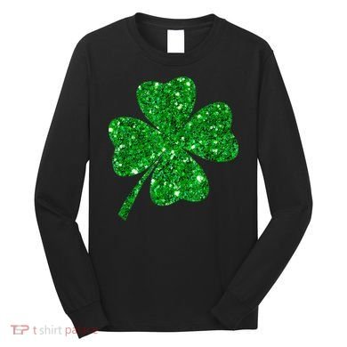 Sparkle Clover Irish Shirt For St Patricks &Amp; Pattys Day Long Sleeve Shirt