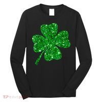 Sparkle Clover Irish Shirt For St Patricks &Amp; Pattys Day Long Sleeve Shirt thumb 0