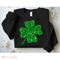 Sparkle Clover Irish Shirt For St Patricks &Amp; Pattys Day Sweatshirt thumb 2
