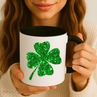 Sparkle Clover Irish Shirt For St Patricks &Amp; Pattys Day Coffee Mug thumb 3
