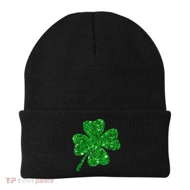 Sparkle Clover Irish Shirt For St Patricks &Amp; Pattys Day Beanie