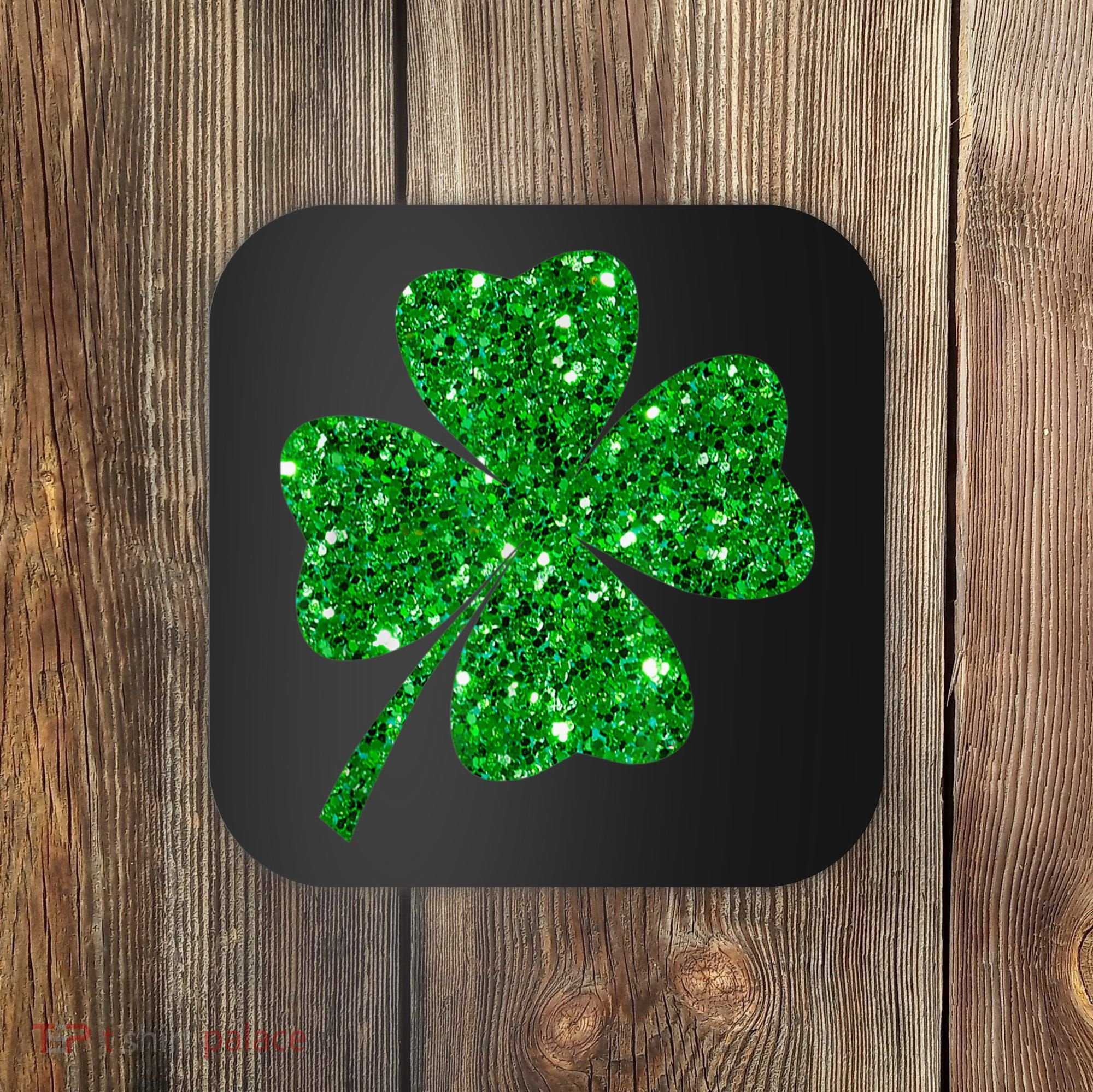 Sparkle Clover Irish Shirt For St Patricks &Amp; Pattys Day Coaster