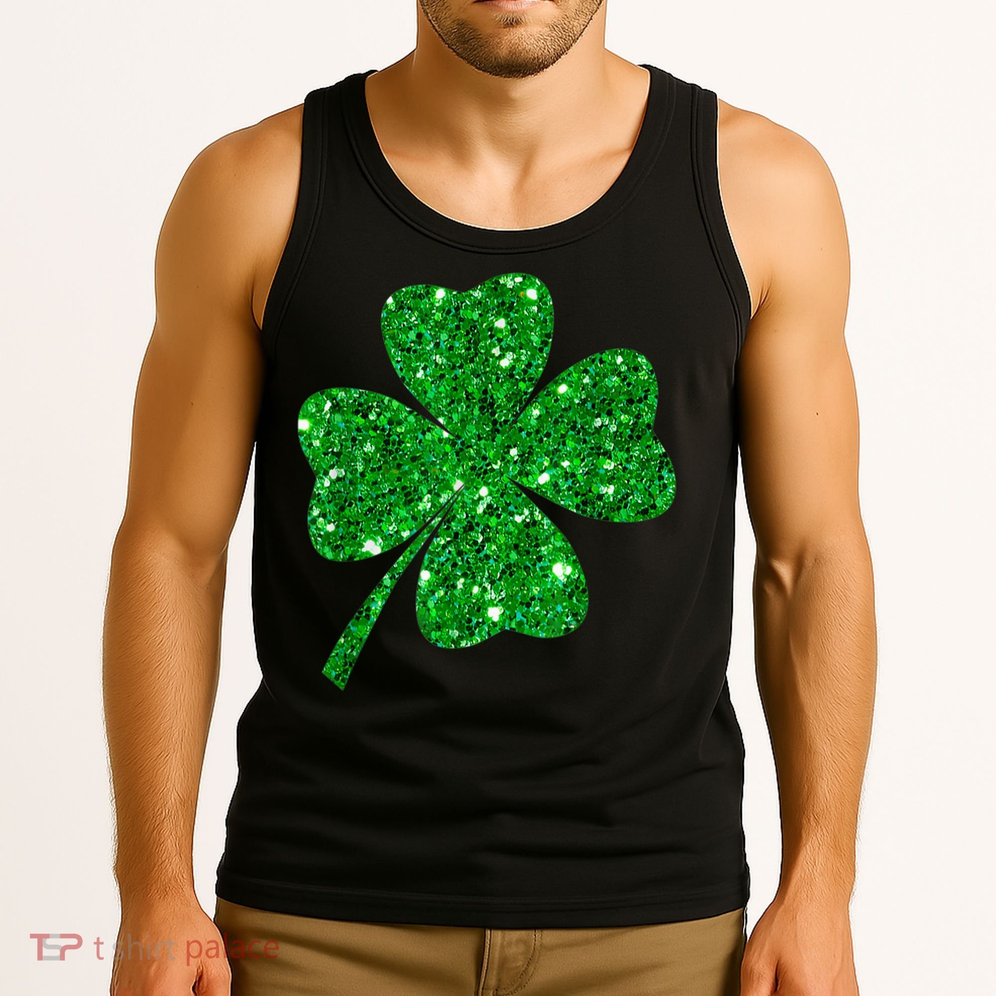 Sparkle Clover Irish Shirt For St Patricks &Amp; Pattys Day Tank Top