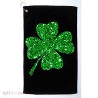 Sparkle Clover Irish Shirt For St Patricks &Amp; Pattys Day Golf Towel thumb 0