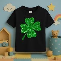 Sparkle Clover Irish Shirt For St Patricks &Amp; Pattys Day Toddler T-Shirt thumb 3